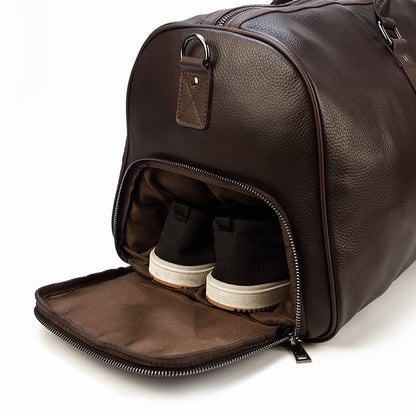 Antar Leather Weekender Duffle Bag